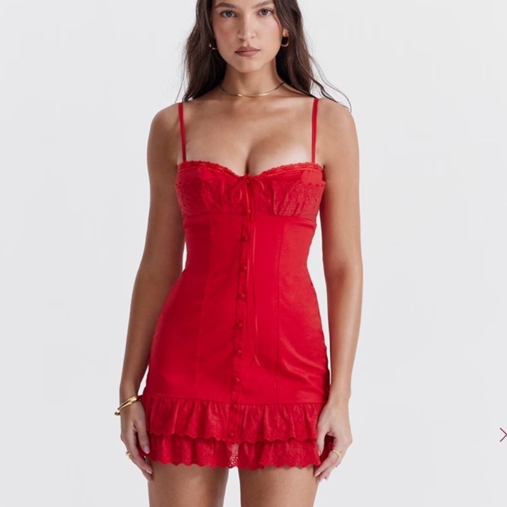 House of CB Luci Mini Dress Red Size L